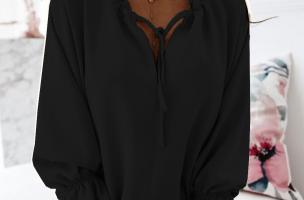 Елегантна дамска блуза ALONZA, черна