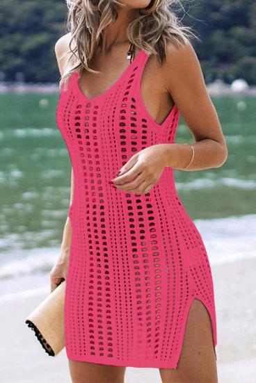 Плетена на една кука плажна рокля Babetta, фуксия