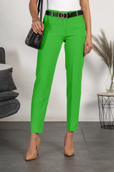 Елегантен дълъг панталон с права кройка TORDINA, светло зелен