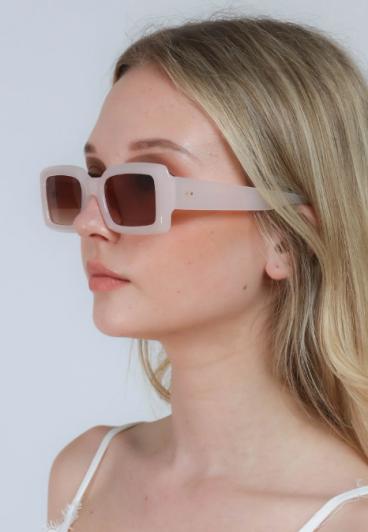 Модни слънчеви очила с правоъгълна рамка, ART2168, бежови
