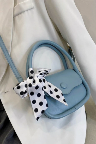 Малка чанта с панделка, ART2260, синя
