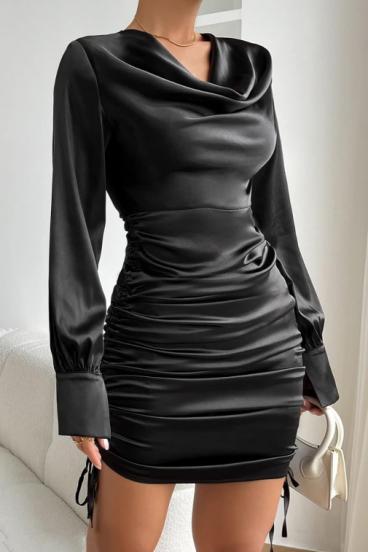 Елегантна мини рокля, черна