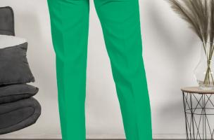 Елегантен дълъг панталон с права кройка TORDINA, зелен