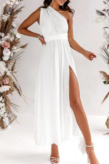 Елегантна макси рокля, бяла