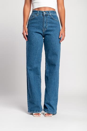 "Luxe jeans" Супер еластични широки дънки с висока талия