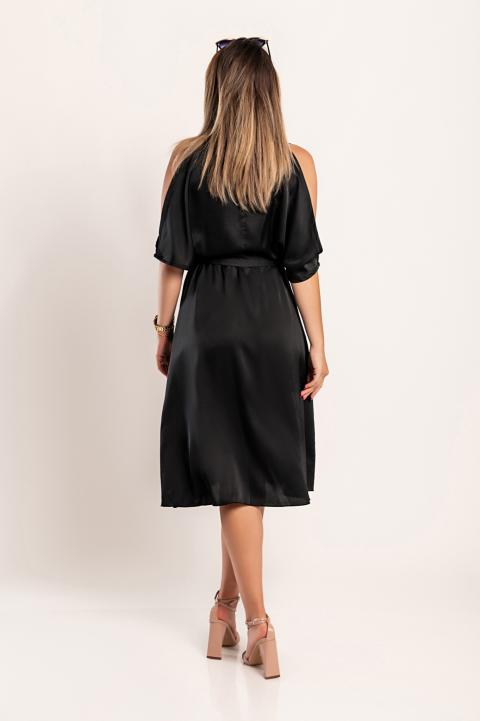 Елегантна дамска рокля THIENA, черна