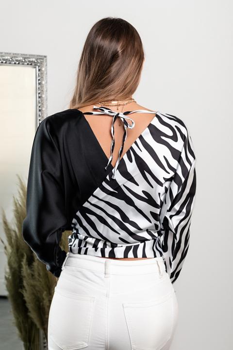 Елегантна блуза ROVERETTA, черно-бяла