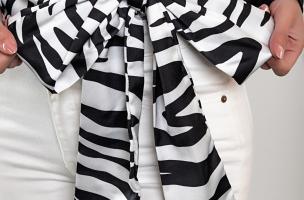 Елегантна блуза ROVERETTA, черно-бяла