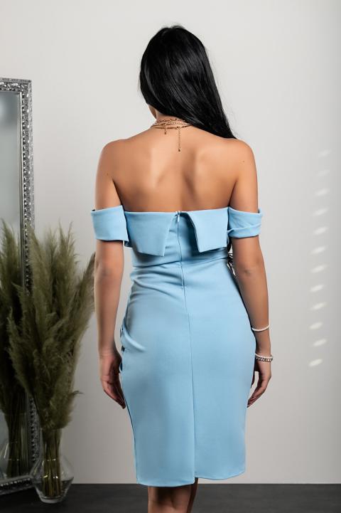 Елегантна къса рокля Montaria, светло синя