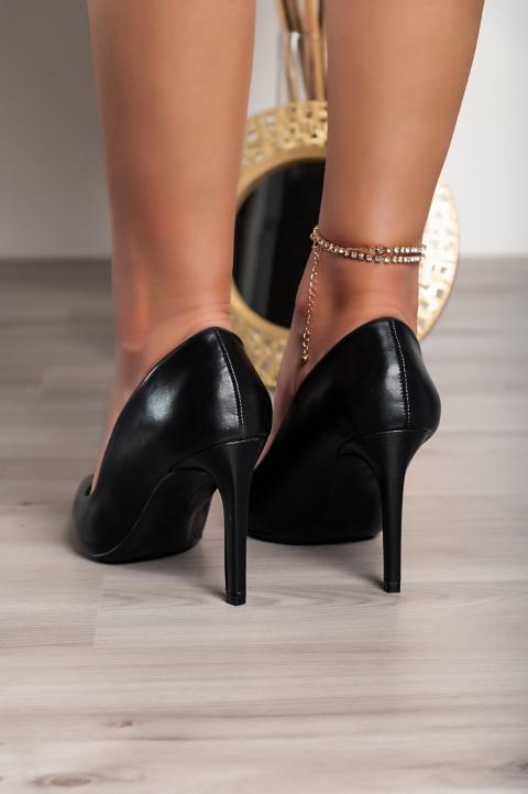 Обувки с висок ток, черни