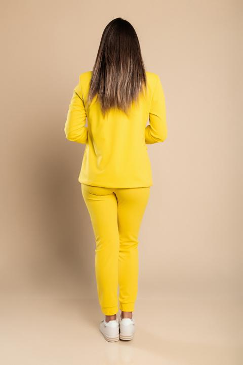 Комплект панталон с елегантен блейзър ESTRENA, жълт